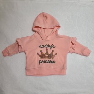 Nannette Baby Daddy's Princess Pink Ruffle Hoodie